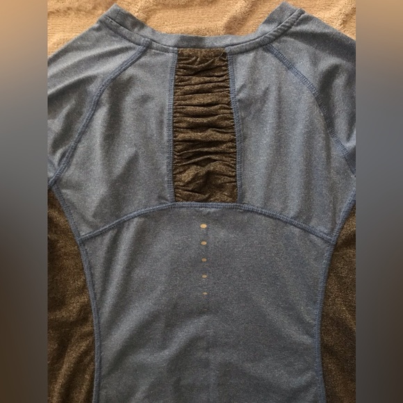 NWOT RBX Athletic Heather Grey & Blue Moisture Wicking Long Sleeve Shirt - S - Picture 3 of 4